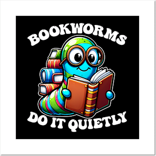 Bookworm Buddy Reading Lover Adorable Nerd Worm Tee Posters and Art